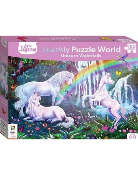 Junior Jigsaw Sparkly Puzzle World: Unicorn Waterfalls