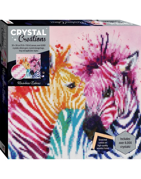 Crystal Creations Canvas: Rainbow Zebras (M)