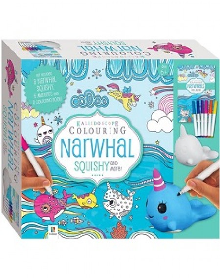Kaleidoscope Colouring Narwhal Squishy Kit