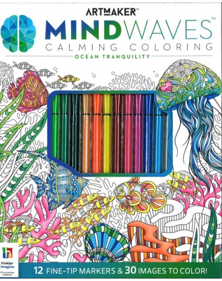 Art Maker Mindwaves Coloring Kit Ocean Tranquillity (Hinkler)