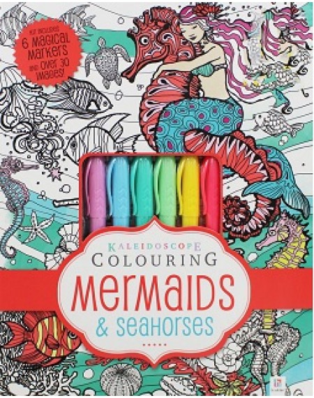 Kaleidoscope Mermaids and Seahorses Colouring Kit
