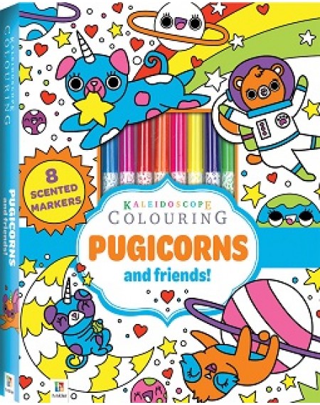 Kaleidoscope Colouring: Pugicorns and Friends