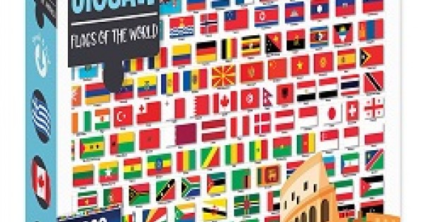 Book and 150-piece Jigsaw: Flags of the World