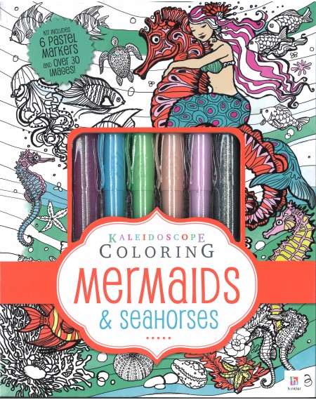 Kaleidoscope Colouring : Mermaids & Seahorses