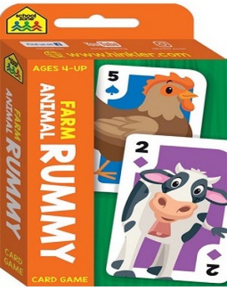 School Zone Farm Animal Rummy  Flash Card Game