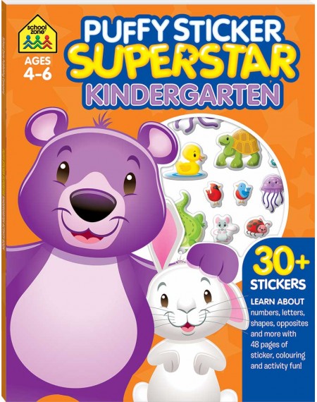 School Zone Puffy Sticker Superstar: Kindergarten
