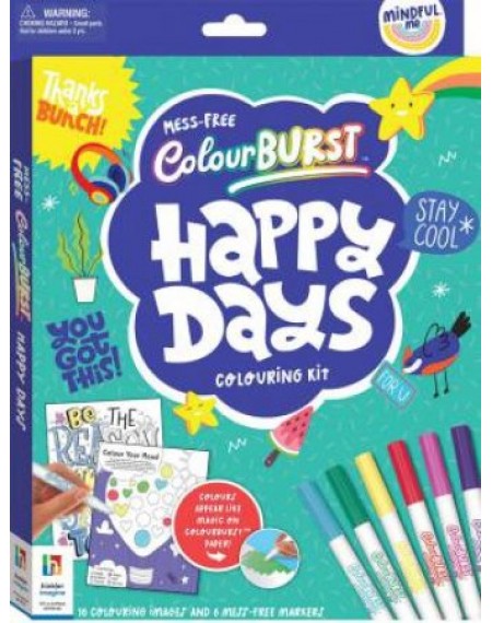 Mindful Me Colour Burst Happy Days Colouring Kit