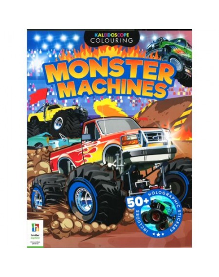 Kaleidoscope Sticker Colouring Monster Trucks