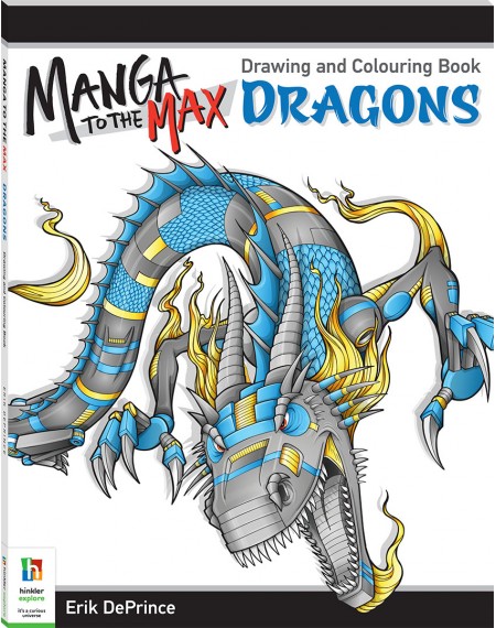 Manga to the Max Drawing and Colouring Book: Dragons