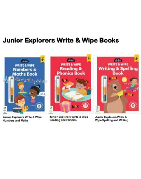 Junior Explorer Write and Wipe Spelling and Writing Book