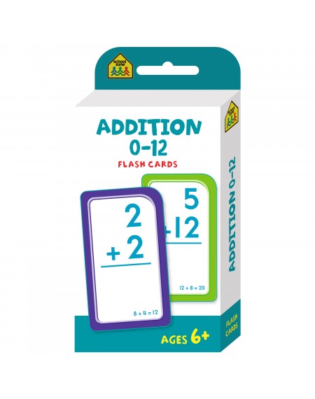 School Zone Addition 0–12 Flash Cards