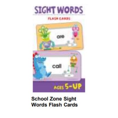 School Zone Flash Card