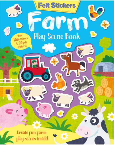 Felt Stickers FARM Play Scene Book