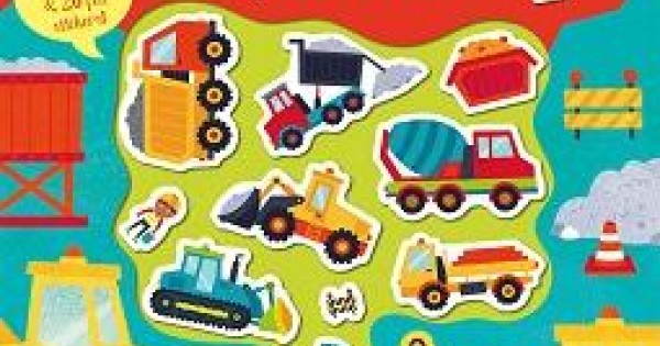 Felt Stickers Diggers Play Scene Book