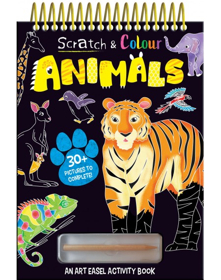 Scratch And Colour : Animals