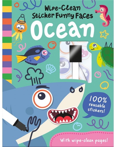 Wipe Clean Sticker Funny Faces Ocean