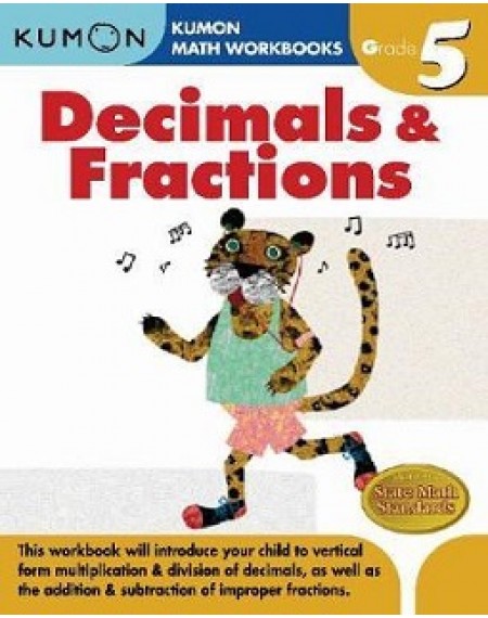 Math Workbooks Grade 5 : Decimals & Fractions