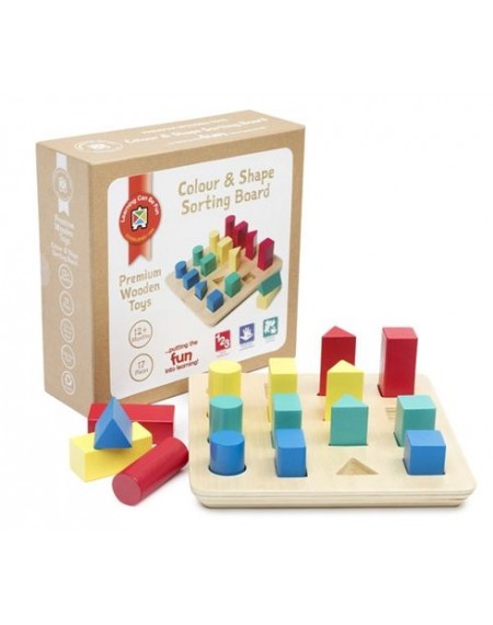Premium Wooden Toys Colour & Shape Sorting Board