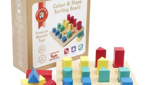 wooden colour sorting toys