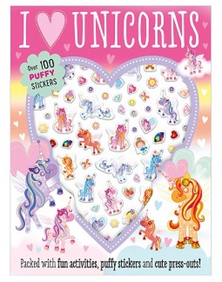 Puffy Sticker Activity Book : I Love Unicorns