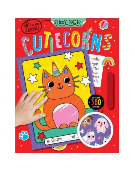 Sticky Notes Cutiecorns Coloring Book