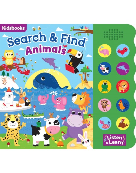 Search & Find 10 Button Sound Books - Animals