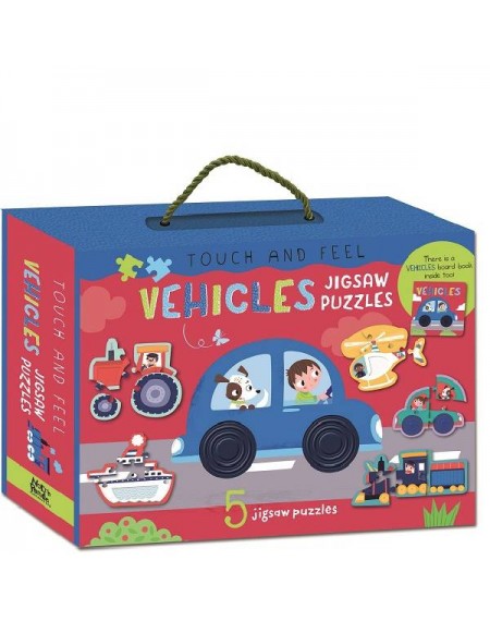 Touch And Feel Puzzle And Book Set - Vehicles