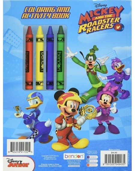 Coloring And Activity Book With Crayons : Mickey And The Roadster Racers