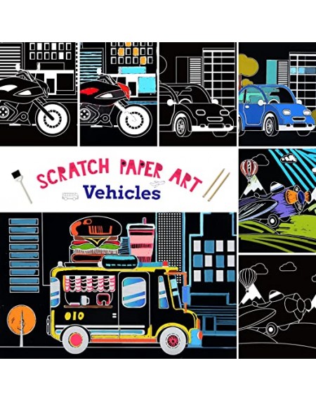 Scratch Paper Art- Vehicles