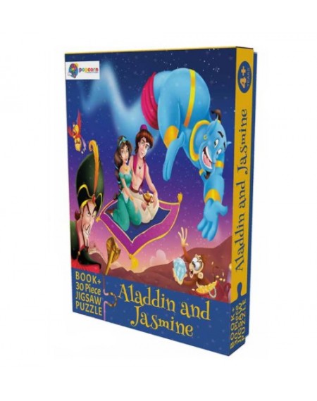Book And 30 Piece Jigsaw Puzzle :Aladdin & Jasmine