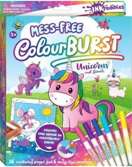Inkredibles Mess Free Colour Burst Colouring : Unicorns And Friends