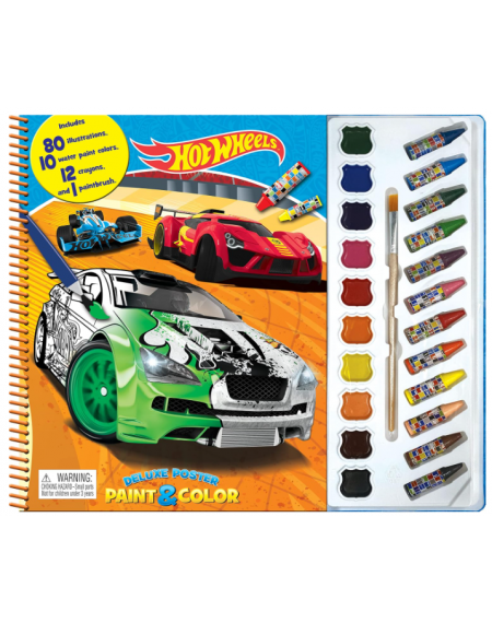 Deluxe Poster Paint & Colour - Mattel Hot Wheels