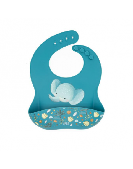 Silicone Bib: Chewy the Elephant