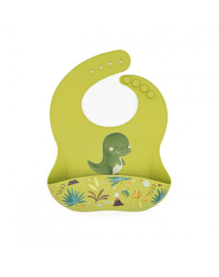 Silicone Bib: Cracky the Dinosaur