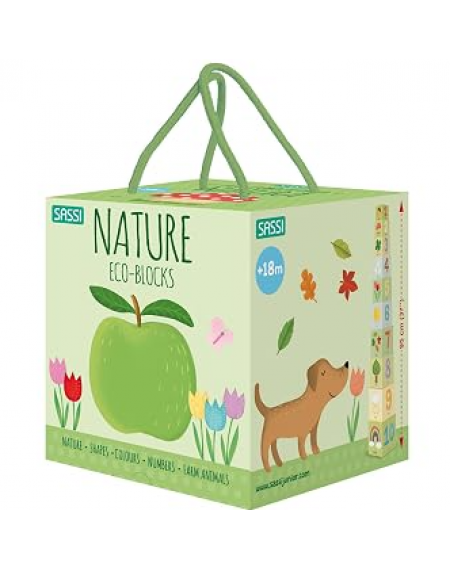 Eco-Blocks: Nature – Stacking Cubes & Learning Book Set