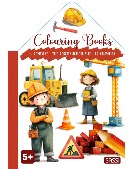 Shaped Colouring Book - The Construction Site