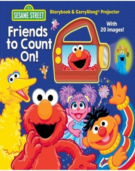 SESAME STREET: FRIENDS TO COUNT ON! Story Book And Carry Along Projector