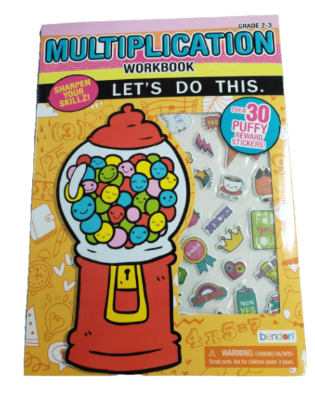 Workbook With Puffy Stickers : Multiplication