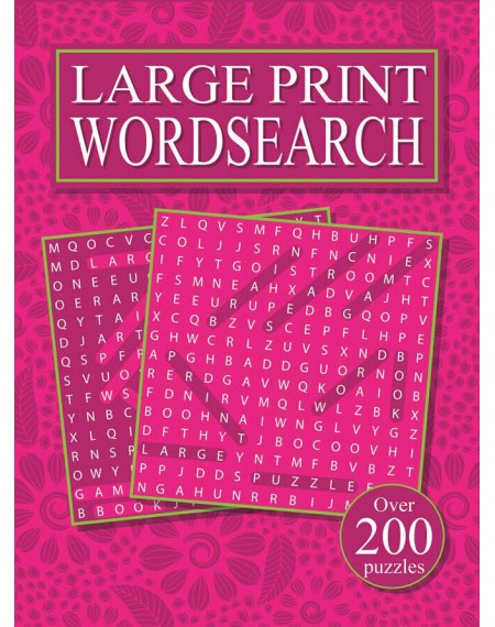 4160 Large Print Word Search Book 7 - Pink Cover