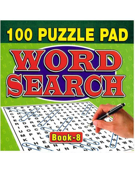 100 Puzzles Pad: Word Search Book 8