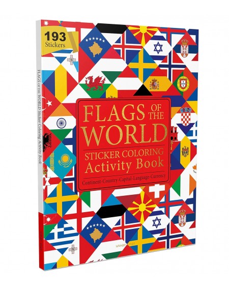 Flags of the World - Sticker Coloring Activity Book For Children