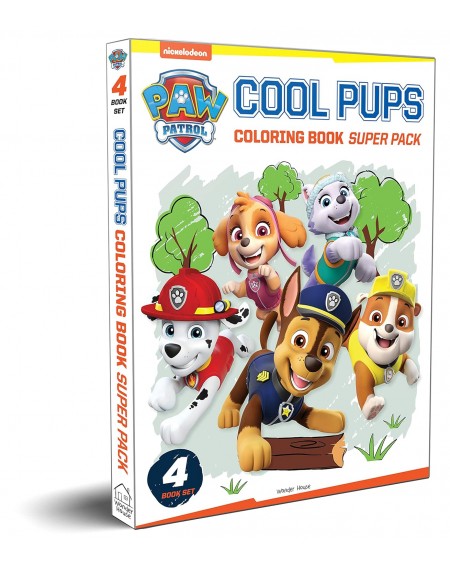 Paw Patrol Cool Pups Coloring Books Super Boxset : Pack of 4 Coloring Books For Kids