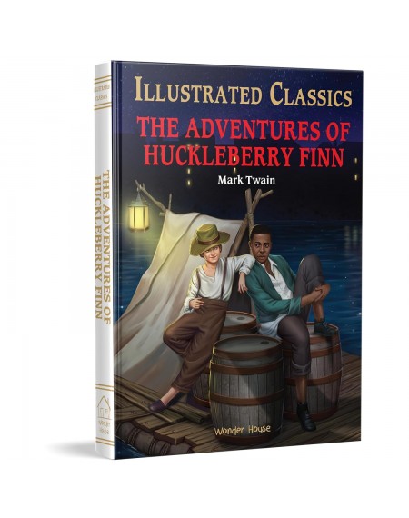 The Adventures of Huckleberry Finn : illustrated Abridged Children Classics English Novel with Review Questions