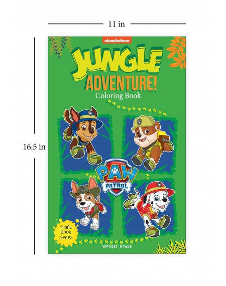 Jungle Adventure!: Paw Patrol Giant Coloring Book For Kids