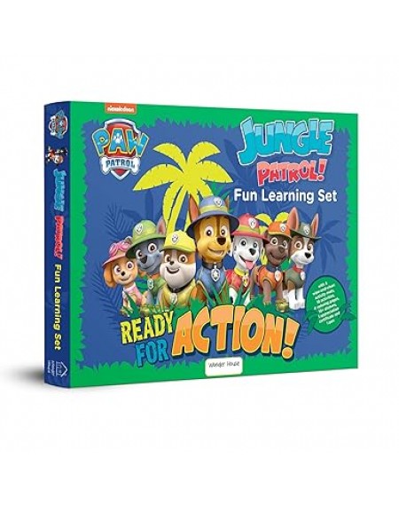 Nickelodeon Paw Patrol - Jungle Patrol! : Fun Learning Set (With Wipe And Clean Mats, Coloring Sheets, Stickers, Appreciation Certificate And Pen)