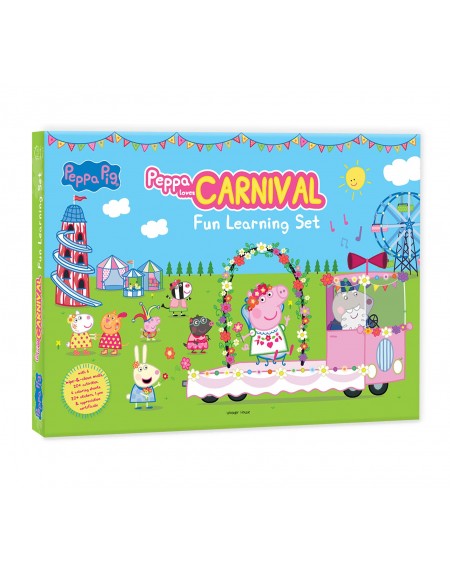 Peppa Pig - Peppa Loves Carnival : Fun Learning Set (With Wipe And Clean Mats, Coloring Sheets, Stickers, Appreciation Certificate And Pen)