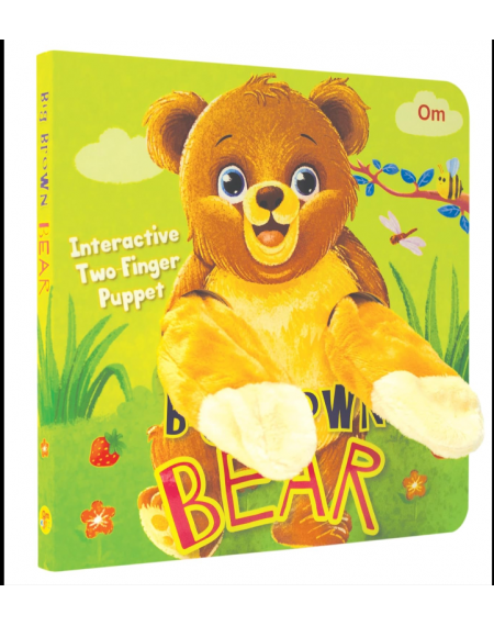 Big Brown Bear Finger Puppet Book for Children: Animal Finger Puppet Board Book for Babies | Animal-Themed Picture Book for Kids Om Books International