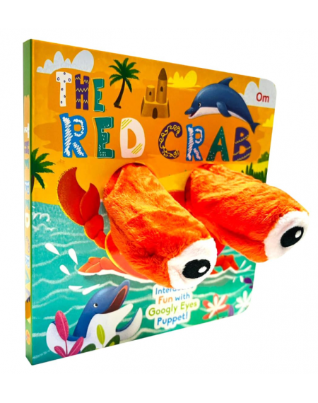 Red Crab Googly Eyes Finger Puppet Book for Children: Animal Finger Puppet Board Book for Babies Om Books International