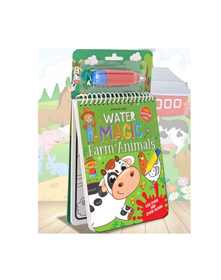 Water Magic Farm Animals- With Water Pen - Use over and over again : Children Drawing, Painting & Colouring by Dreamland Publications ISBN 9789389281996 [Spiral-bound] [2022] Dreamland Publications